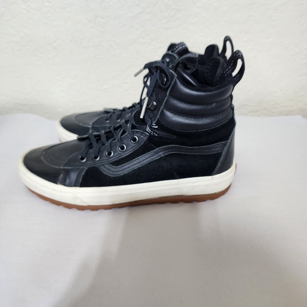 Vans Sk8-Hi MTE Black Leather Suede High Top Sneakers Mens 10 721356